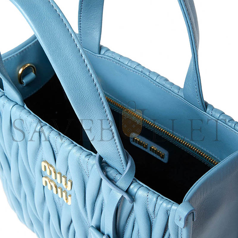 MIU MIU MATELASSÉ HANDBAG 5BG263 (24*20.5*8cm)